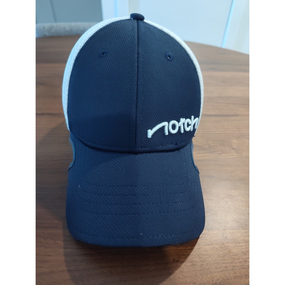 Notch Gear Navy Blue White Fitted Trucker Hat Sunglasses Notch S/M Mesh Cap
